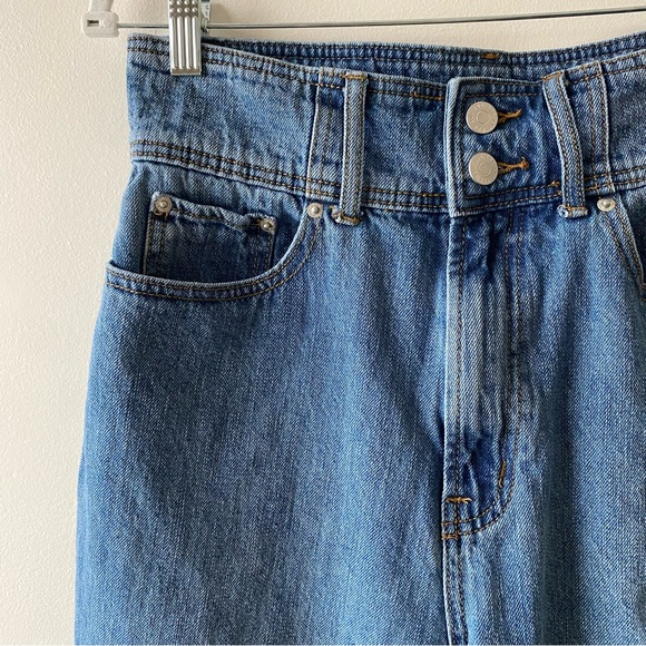 BDG Urban Outfitters Double-Button HighWaisted Mom Jean Size 30 Medium Wash NWOT - Picture 5 of 12